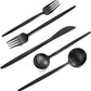 Matte Black Silverware Set, VANVRO 60-Piece Stainless Steel Flatware Set, Satin Finish tableware Cutlery Set, Service for 12, Home and Restaurant, Dishwasher Safe