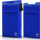 Aluminum Wallet for Men - RFID Protected, Scratch Resistant, Large Capacity, Extra Pocket, Sliding Button, Blue
