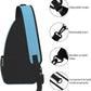 Sling Bag White Flower Blue Summer Hiking Daypack Crossbody Shoulder Backpack Travel Chest Pack for Men Women