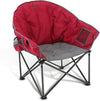 ARROWHEAD OUTDOOR Oversized Heavy-Duty Club Folding Camping Chair with Pocket, Cup Holder, Portable, Padded, Moon, Round, Saucer, Supports 330lbs, Carrying Bag