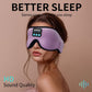 Sleep Mask Bluetooth Headphones Soft Wireless Headband Eye Mask Blackout with Microphone (Purple)