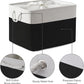 TheWarmHome Organization and Storage for Shelves - Extra Jumbo 3 Pack 20.5x15.7x13.8 inch Fabric Storage Basket for Organizing, Storage Bins for Shoes Towel Blanket (White & Black)