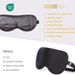 ZIMASILK Adjustable 100% 22 Momme Mulberry Silk Sleep Mask for Sleeping, Filled with Premium Mulberry Silk, Softest & Breathable Eye Sleeping Mask (Blackish Grey)