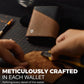 Jenoss Smart Wallet For Men: Full Grain Leather, Handcrafted, Slide Metal Pop Up Case, Slim RFID Blocking Credit Card Holder, Compact 12 Cards Slot Organizers, ID, Money Clip(Brown & Black)