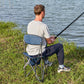 Extra Large Quick Folding Tripod Stool with Backrest Fishing Camping Chair with Carry Strap