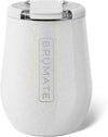BrüMate Uncork'd 14oz 100% Leakproof Insulated Wine Tumbler | Locking Lid | Insulated Stainless Steel Wine Glass | Perfect For Travel & Outdoors | BPA-Free (Glitter White)