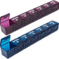 2-Pack Weekly Large Pill Organizer for Travel, 7 Day Pill Boxes and Organizer, Big Compartments Pill Case AM PM,14 Day XL Medication Organizer Dispenser for Fish Oils, Vitamin Holder Supplement
