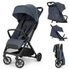 Inglesina Quid³ Stroller, Astral Blue - Compact Reclining Travel Stroller for Baby & Toddler 0-55 lbs, One Hand fold, Car seat Compatible, Airplane Overhead, Lightweight, Foldable, XL UPF 50+ Canopy