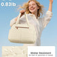 Travel Duffle Bag,Puffer Carry On Duffel Bag with Laptop Compartment Waterproof Overnight Weekender Bags for Women Large Hospital Tote Bags for Labor and Delivery(Medium,Beige）