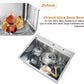 33x22 Drop In Kitchen Sink Workstation-Bokaiya Stainless Steel Kitchen Sink 33x22 Top Mount Drop In Workstation 16 Gauge 10" Handmade Deep Single Bowl Kitchen Sinks with Cutting Board
