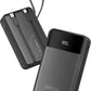 Portable-Charger-Power-Bank Travel Essentials Battery Pack USB C 30000mAh Built in Cable 22.5W Phone Fast Charging Powerbank Compatible with iPhone 16 15 14 13 12 11 iPad Samsung Google (Black)