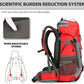 King'sGuard 60L Hiking Backpack Lightweight Camping Backpack with Rain Cover Large Waterproof Packable Outdoor Trekking Travel Backpack for Men Women (Red) - Roamly