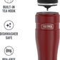 THERMOS Stainless King Vacuum-Insulated Travel Tumbler, 16 Ounce, Rustic Red (Pack of 4)