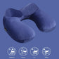 urophylla Inflatable Travel Pillow for Airplane, Soft Velvet Inflatable Travel Neck Pillow for Airplanes, Train, Car, Home and Office with Packsack & Comfortable Velvet - Blue