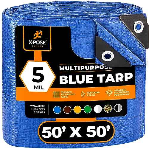 Better Blue Poly Tarp 50' x 50' (2500 Sq Ft)