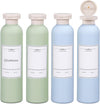 ASEVAT 8.8oz 4Pcs Plastic Refillable Travel Shampoo And Conditioner Bottles With Flip Cap