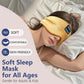 Joythink Sleep Headphones Bluetooth Sleep Mask Silk Headband Earphones Bluetooth Eye Mask for Sleeping On Side Blackout Soft Sleep Earphones Kids Children Music Eye Cover Champagne Gold