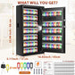 144 Keys Heavy Duty Fireproof Key Lock Box Wall Mount with Code&Hook Plates