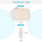Electronics Travel Organizer,Portable Waterproof Electronic Travel Storage Bag for Small Charging Cord Storage,Charger,Small Electronics,SD Card,with 5 Cable Ties,for Travel,Business-Beige