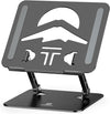 Laptop Stand Adjustable Laptop Holder for Desk, Foldable Laptop Riser Portable Computer Stand Compatible with MacBook, Lenovo, HP and All Laptops up to 15.6 inches Black