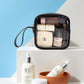 KOTORA TSA Approved Toiletry Bag with Mini Clear Makeup Bag Travel Size Beach Pool Bag Car Accessories for Women Her (Clear Mini-Black)