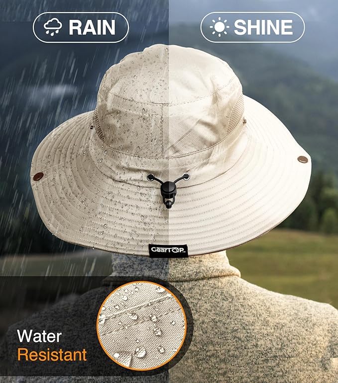 Safari Hat for Men Sun Hats for Women UV Protection UPF 50+ Fishing (2 Count)