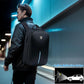 FENRUIEN Gaming Laptop Backpack 15.6 Inch, Expandable Hard Shell Backpack with USB Charging Port, Water Resistant Business Computer Backpack, Black