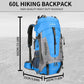 King'sGuard 60L Hiking Backpack Lightweight Camping Backpack with Rain Cover Large Waterproof Packable Outdoor Trekking Travel Backpack for Men Women (Blue) - Roamly