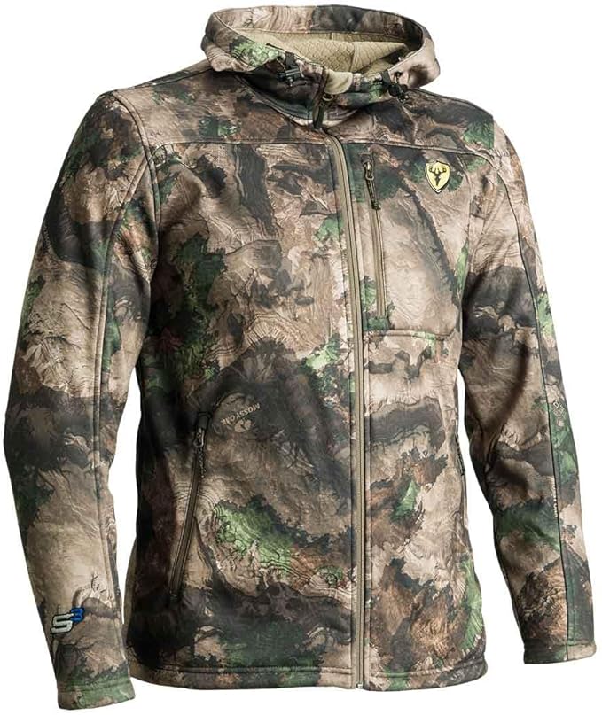 SCENTBLOCKER Shield Series Silentec Midweight Jacket, Camo Hunting Clothes for Men