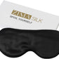 ZIMASILK Adjustable 100% 22 Momme Mulberry Silk Sleep Mask for Sleeping, Filled with Premium Mulberry Silk, Softest & Breathable Blackout Eye Sleeping Mask (Black)