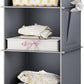 YOUDENOVA Hanging Closet Organizer, 4-Shelf Closet Hanging Storage Shelves, Grey