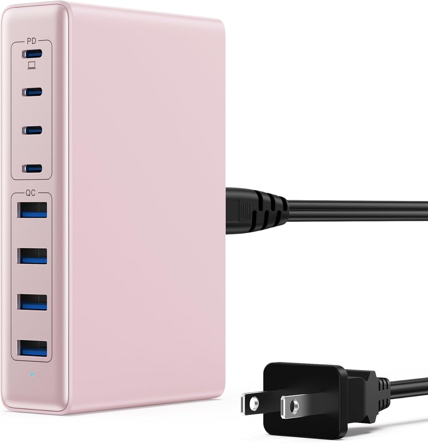 200W USB C Charger Block,GaN IV Charging Station 8 Ports,QC4.0 Fast Charging Station Hub+PD 65W USB C Laptop Charger Adapter Compatible with MacBook Air/Pro,DELL,iPhone 16/15,iPad,Steam Deck-Pink - Roamly