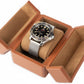 Single Travel Watch Case - Vintage Inspired - Exterior, Soft Microfiber Lining, Fits Up to 42mm Watches - Vegan Leather - Reliable Storage for Home or Travel