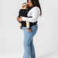 Mabē Monarch Ergonomic Baby Carrier – Premium Cotton Soft Structured Newborn to Toddler Carrier with Hip-Healthy Design, 3 Carry Positions (7-35lbs), Lightweight & Breathable, (Ebony)