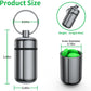 3 Pack Small Pill Box, Airtight Aluminum Alloy Pill Organizer Travel Pill Case for Purse Portable Medicine Box Bottle for Medication, Fish Oil, Supplements Storage