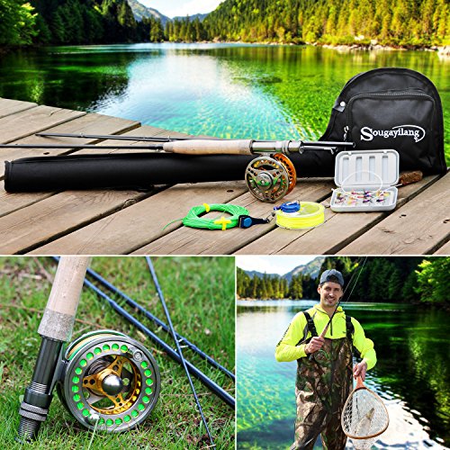 Fly Fishing Rod Reel Combos with Lightweight Portable Rod and CNC