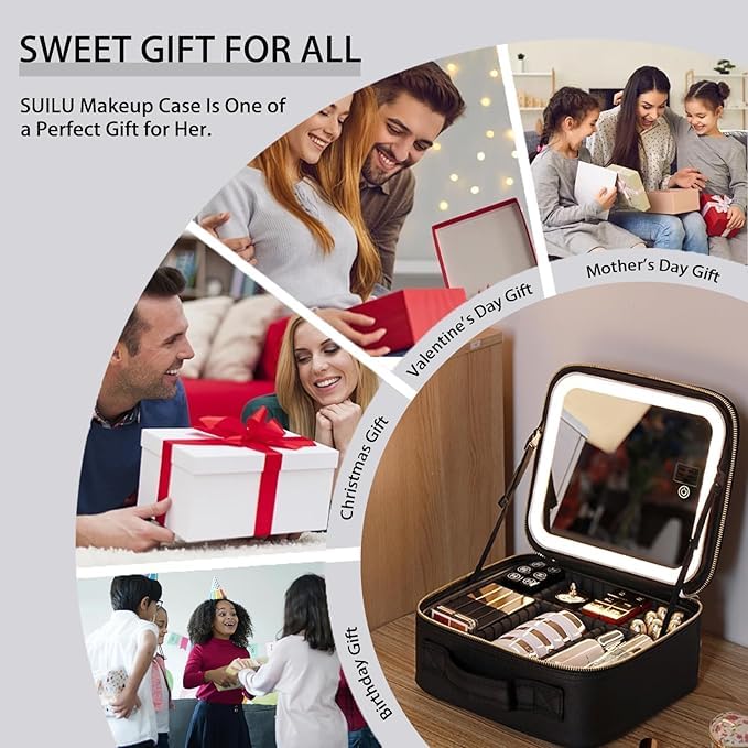 Makeup Bag with Led Mirror
