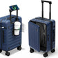 Expandable Lightweight PC Hard Shell Suitcase, 20-inch Luggage with TSA Lock, Top Opening & Cup Holder - Ideal for Business Travel Suitcase (Blue, Carry-on 20-Inch)