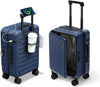 Expandable Lightweight PC Hard Shell Suitcase, 20-inch Luggage with TSA Lock, Top Opening & Cup Holder - Ideal for Business Travel Suitcase (Blue, Carry-on 20-Inch)
