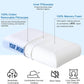 YOUR MOON Memory Foam Travel Pillow, Pure Cotton Cover, Compressible Camping Pillow for Sleeping, Portable Backpacking Support Pillows for Hiking, Car & Airplane (Blue White)