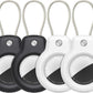 SPGUARD for AirTag Holder Case with Keychain, Air Tags-4 Pack for Apple Air Tag Holder with Wire Cable Lock Key Ring Chain Air Tagholder Accessories for GPS Item Tracker Kids,Keys,Luggage