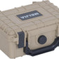 MEIJIA IP67 waterproof hard compact case,Customizable Fit Foam,8.12”x6.56”x 3.56”,Fit Use of Drones, Cameras,Equipments,lens (Desert Tan)