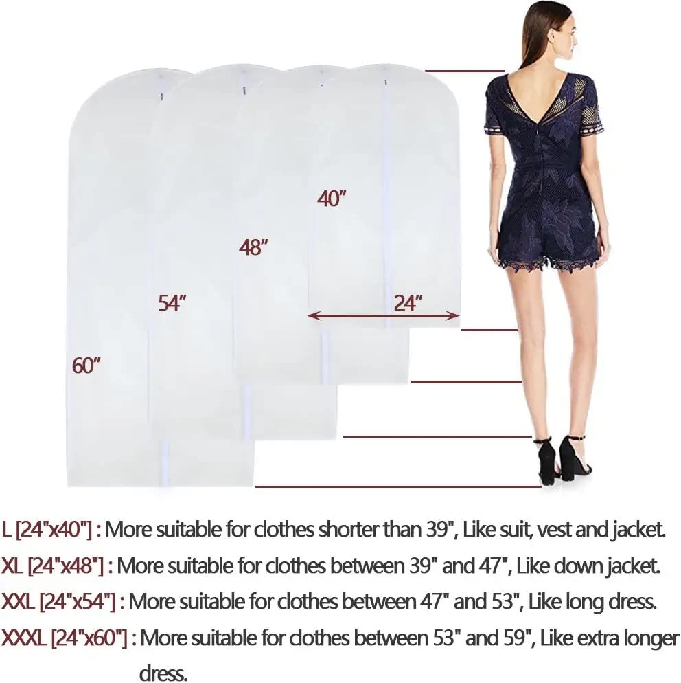 Dress Bags for Hanging Clothes (12 Count)