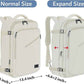 MATEIN Large Backpack for Travel Flight Approved, 45L Carry on Backpack with Padded Shoulder Straps for Adult, Men, Women, Expandable Daypack for Clothes, Travel Essentials, Beige