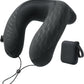 BENEUNDER Travel Neck Pillow for Airplane, Inflatable Compact 360°Head Support Pillow, Comfortable Breathable Cover for Travel, Train,Car with Storage Bag, Black