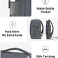 ECOHUB Travel Backpack for Men Women, Carry on Backpack with USB Charging Hole, Spirit Airlines Personal Item Bag Flight Approved, 15.6 Inch Laptop Backpack with Anti Theft Pockets, 30L, Grey
