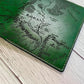 Handmade genuine Leather Wallet Map engrave