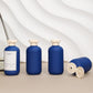 ASEVAT 6.7oz Airtight Plastic Travel Shampoo Bottles, Travel Shampoo and Conditioner Bottles Refillable, Empty Travel Size Shampoo Bottle, Hand Soap Dispenser for Vacation, Gym, Home(Navy)