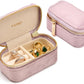 Small Travel Jewelry Case, Mini Tiny Plush Velvet Jewelry Box for Women and Girls, Pocket Size Jewelry holder organizer for Rings Earrings and Small Items(Pink)