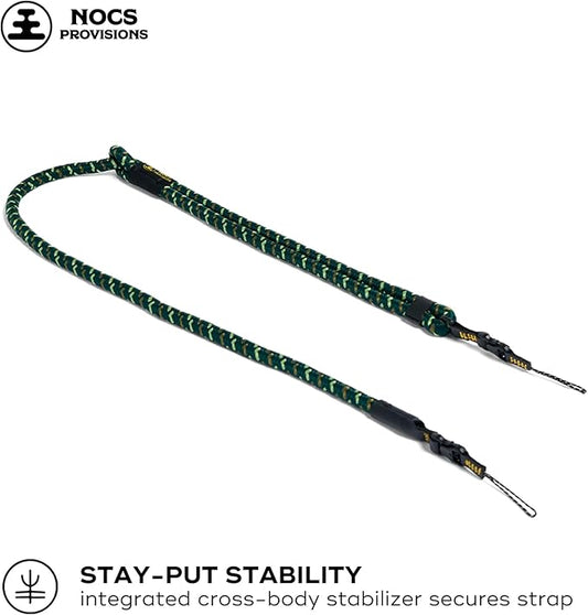 Nocs Provisions NocLoc Approach Neck Strap for Binocular/Camera Carry Accessory for Active Hiking & Sightseeing - Backwoods Green